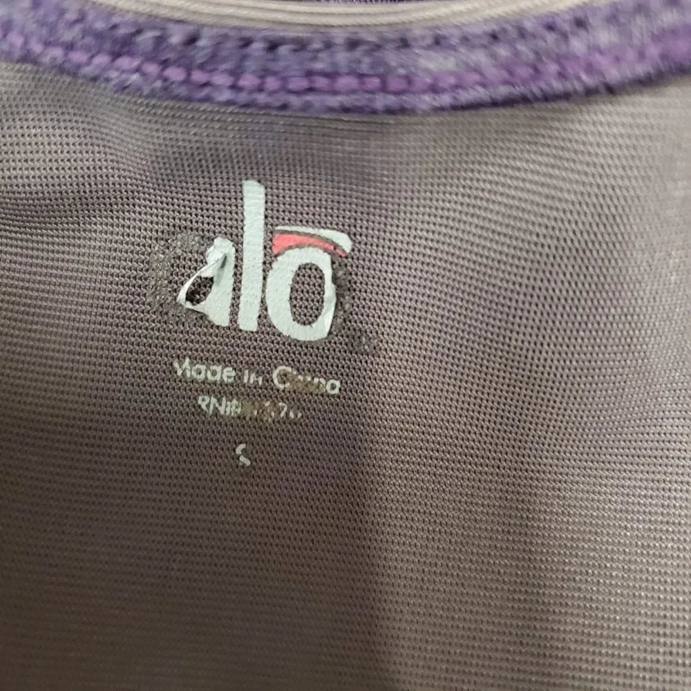 Alo yoga tank top open back sheer mesh